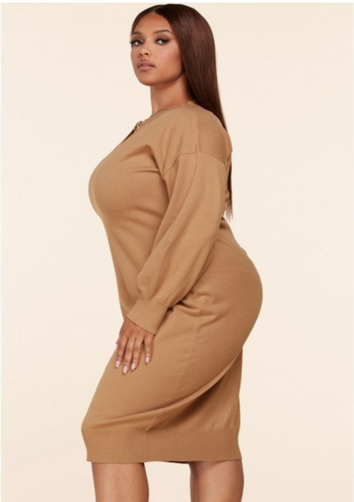 Gold Link Sweater Dress