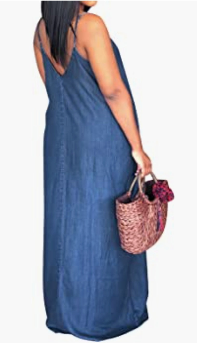 Chambray Maxi Dress