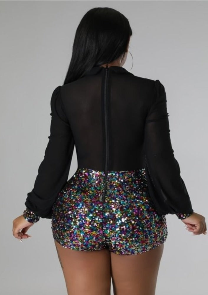 "All That Glitters" Sequin Romper