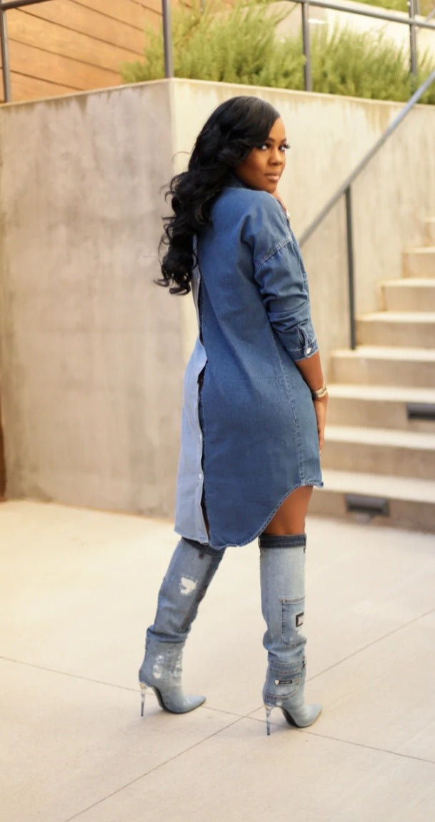2 Way Denim Shirt Dress