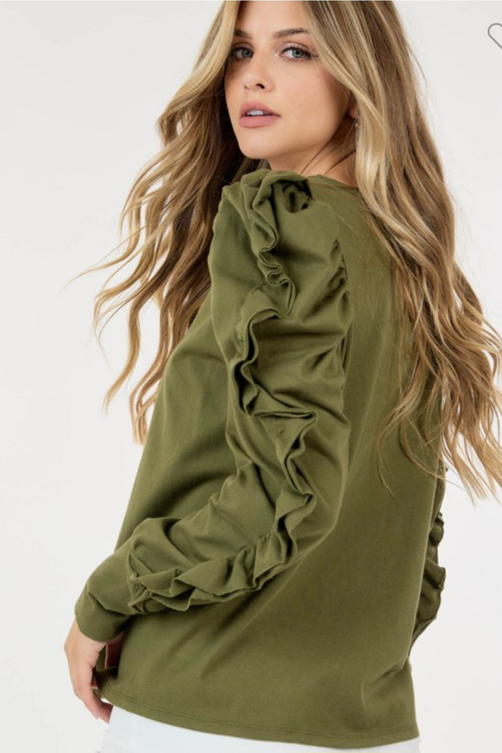 Ruffled Sleeve Shirt