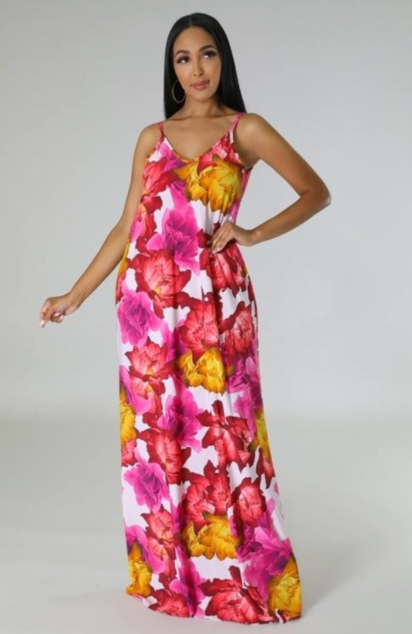 Multi Floral Maxi Dress