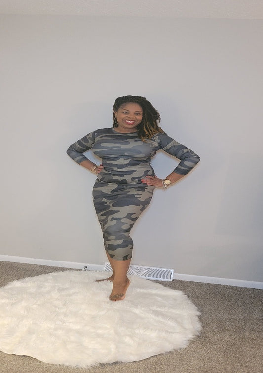 "Camo Girl" Bodycon Dress