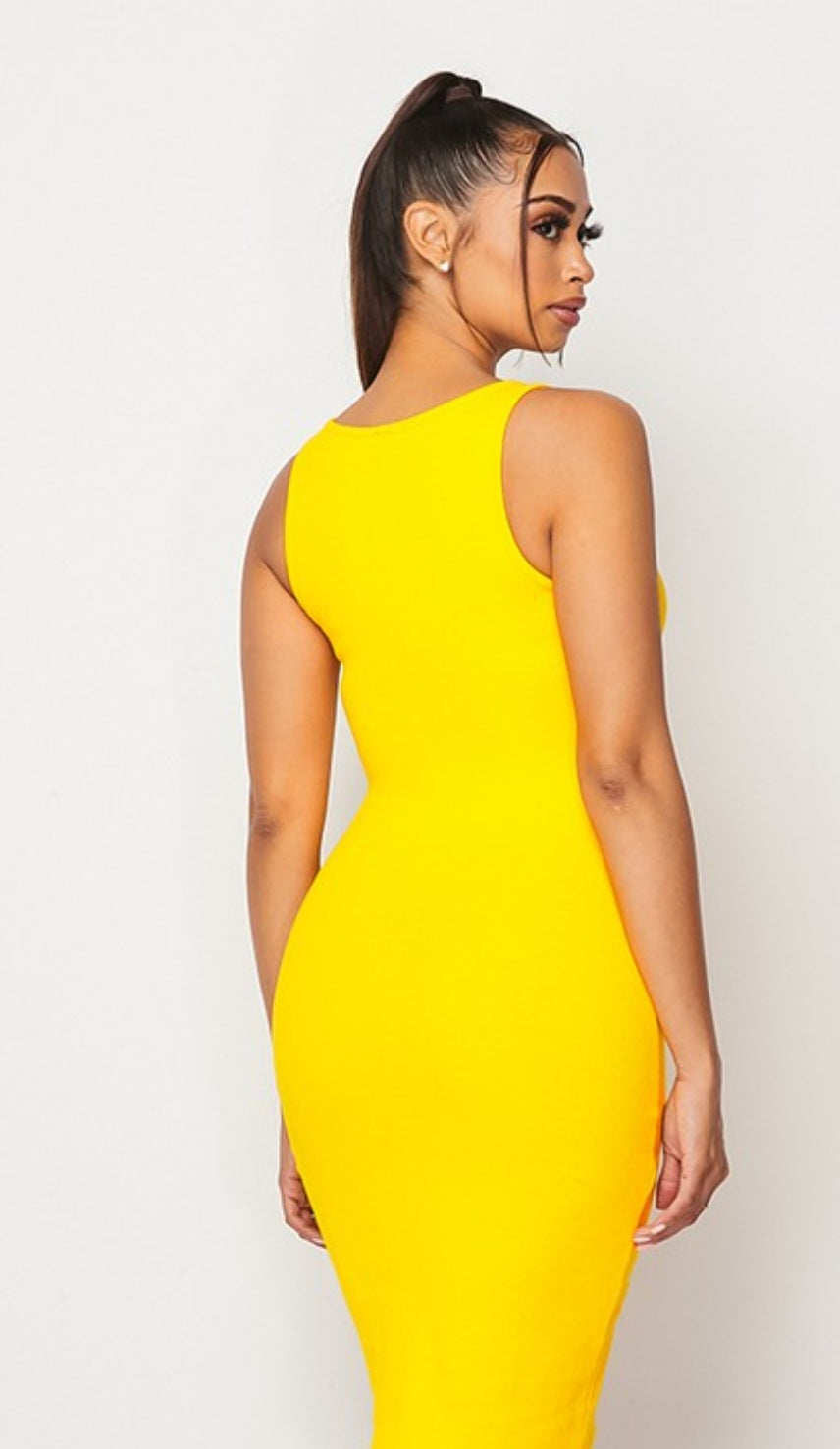 Ribbed Bodycon Tank Dress