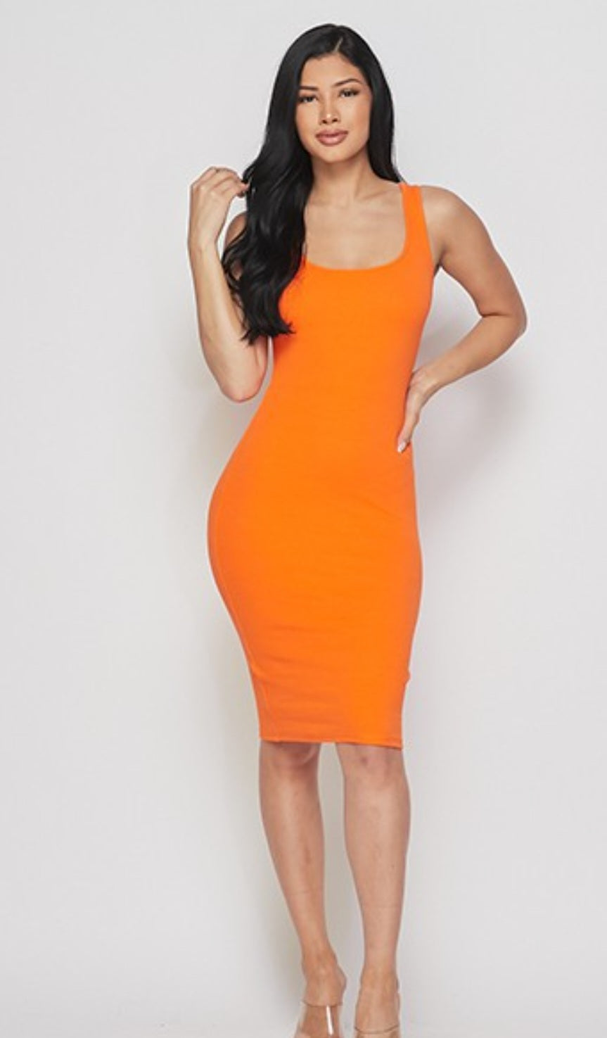 Ribbed Bodycon Tank Dress