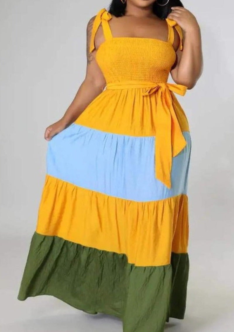 Colorblock Maxi Sundress