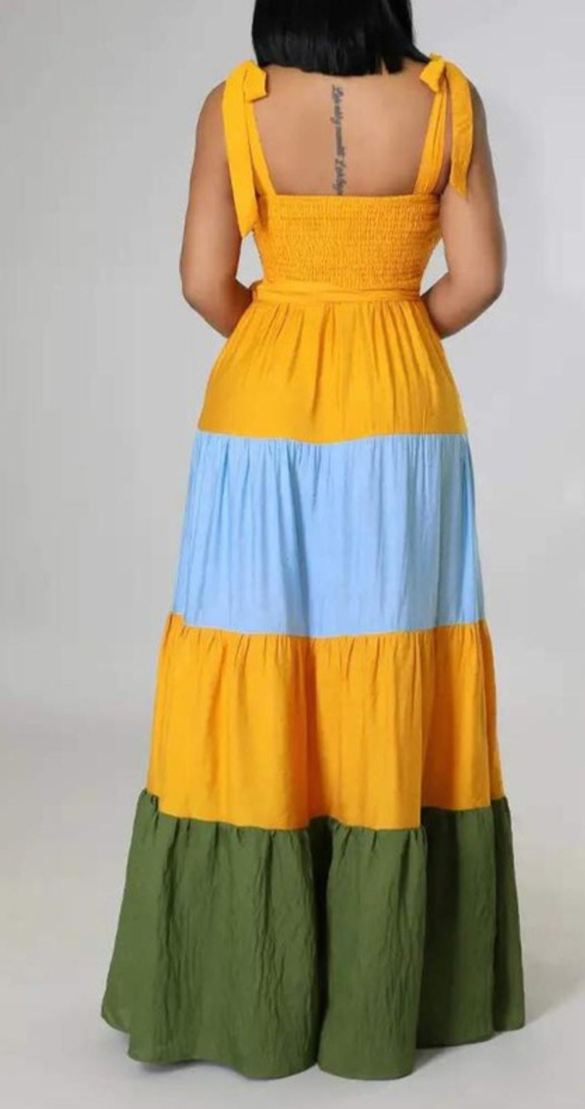 Colorblock Maxi Sundress