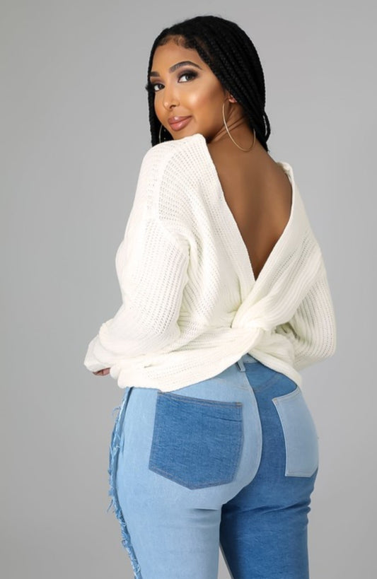 Open Back Sweater