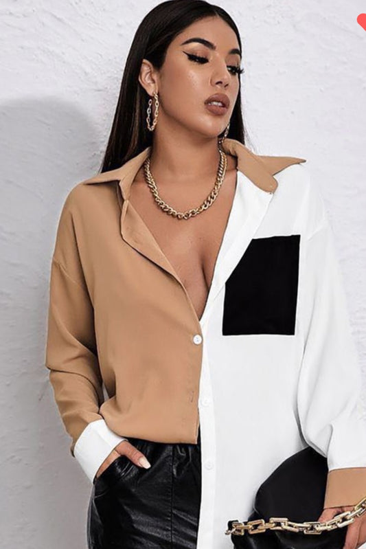 Colorblock Blouse