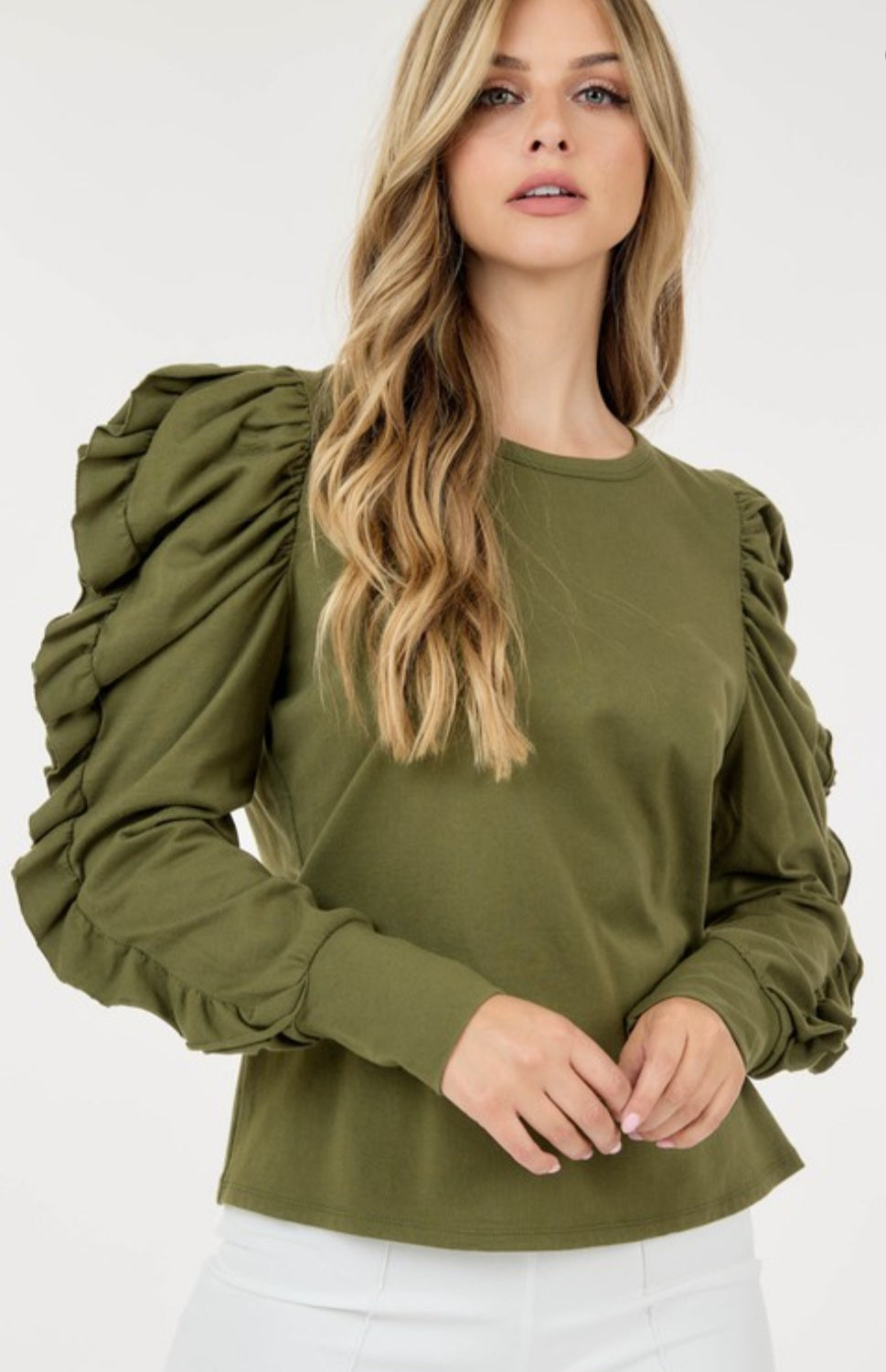 Ruffled Sleeve Shirt